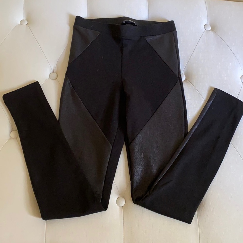 Express Black Faux Leather Leggings